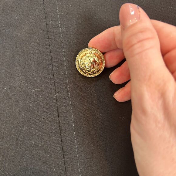 Ralph Lauren Double Breasted Black Pea Coat Women's Size Large - Picture 4 of 7